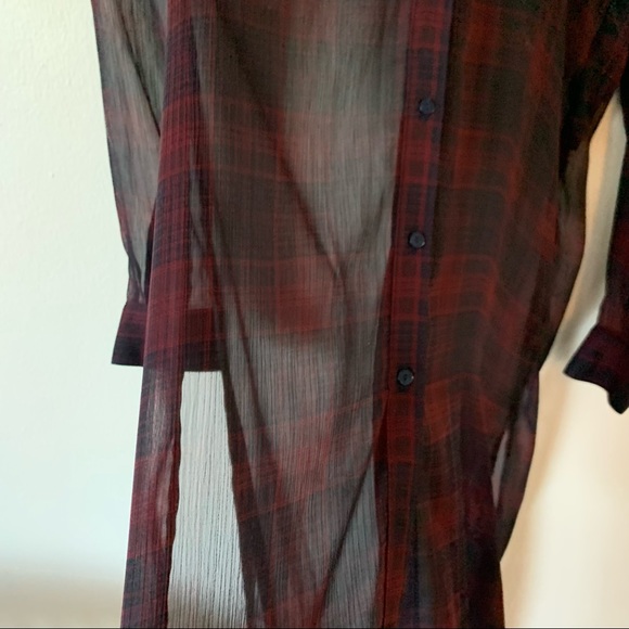 ZARA mesh flannel top - Picture 5 of 5